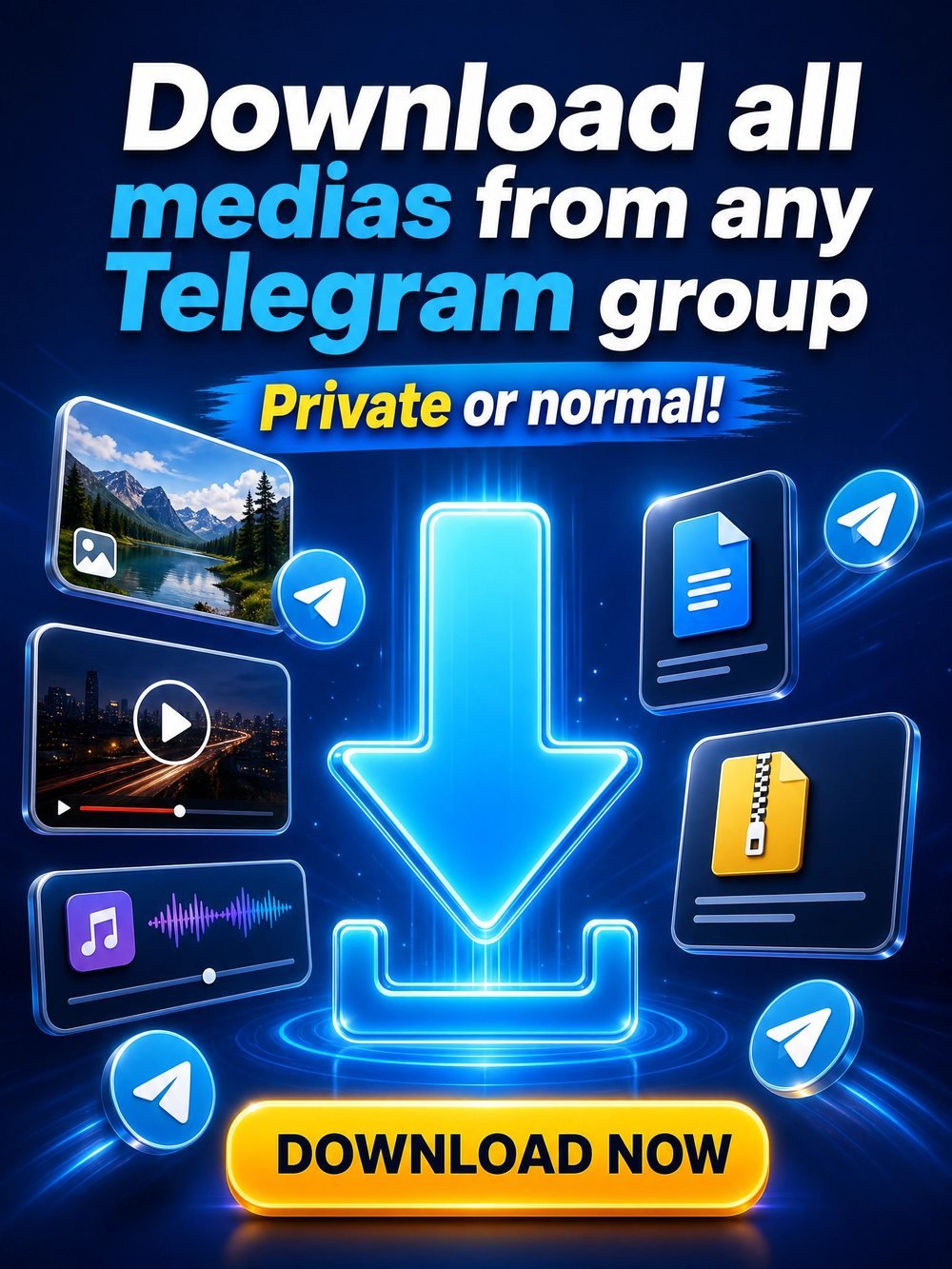 Telegram Media Downloader Pro — download all media from any Telegram group, private or normal